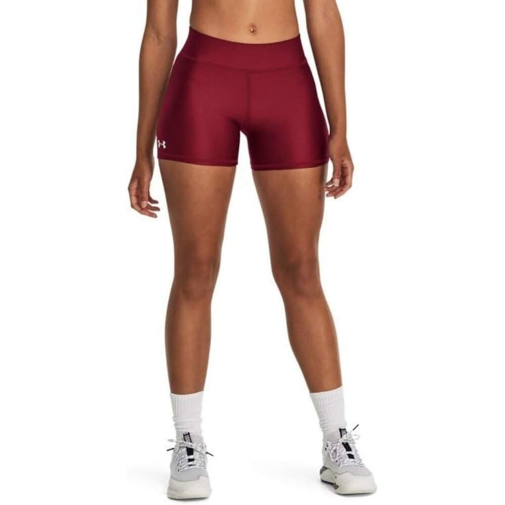 Under Armour Women's Team Shorty 4  (626) Cardinal/White  Size XL- New!